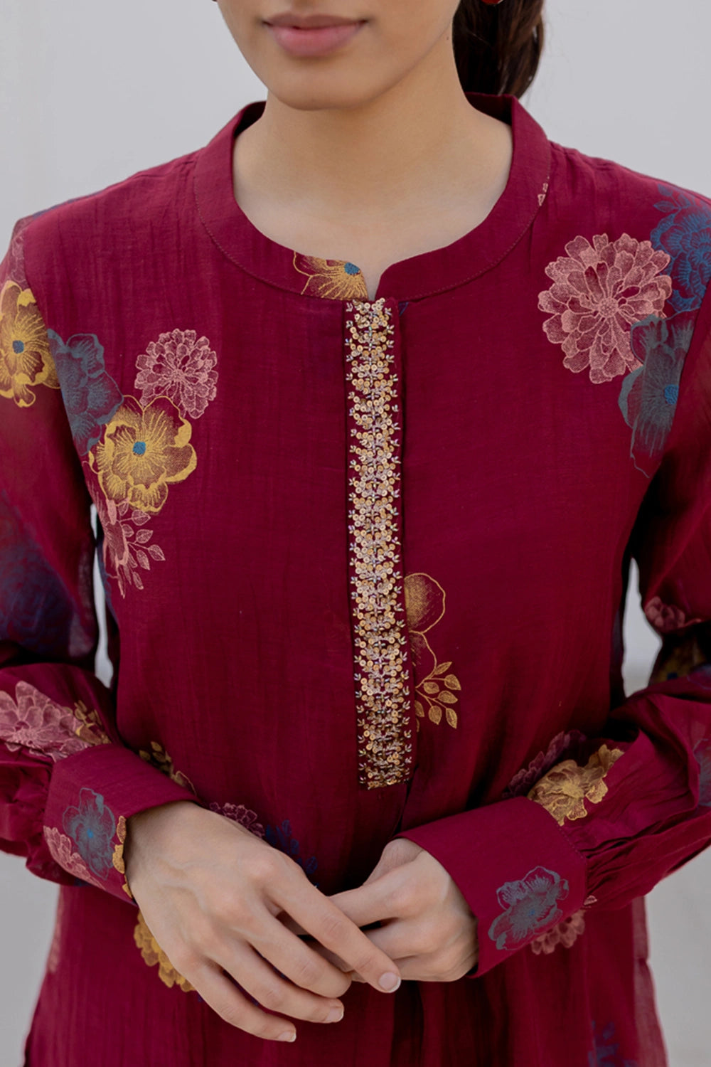 Maroon Kurta Set