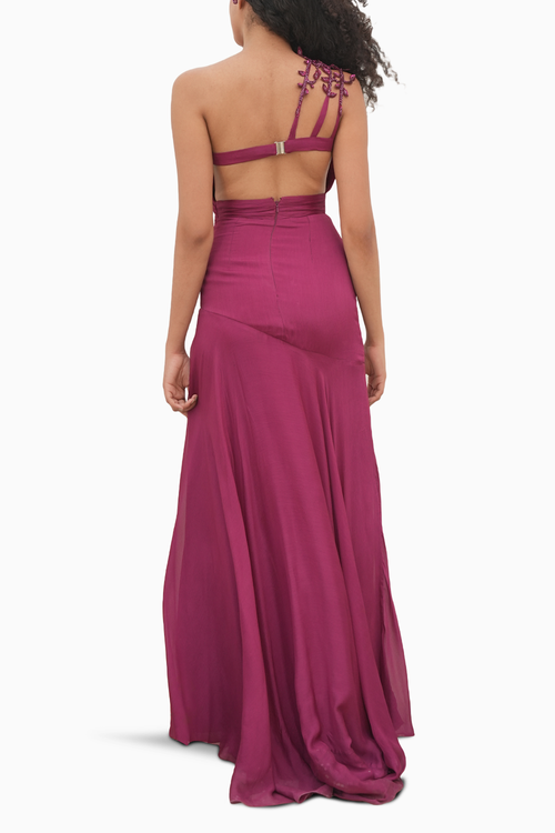 Berries In Wood Maxi Dress