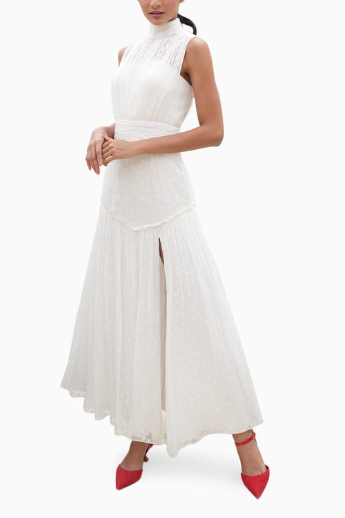 Peru Breeze White Midi Dress