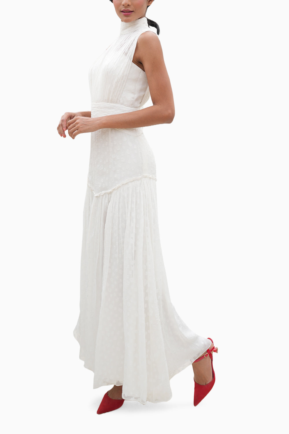 Peru Breeze White Midi Dress