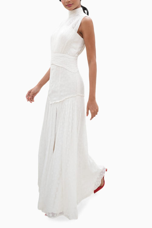 Peru Breeze White Midi Dress
