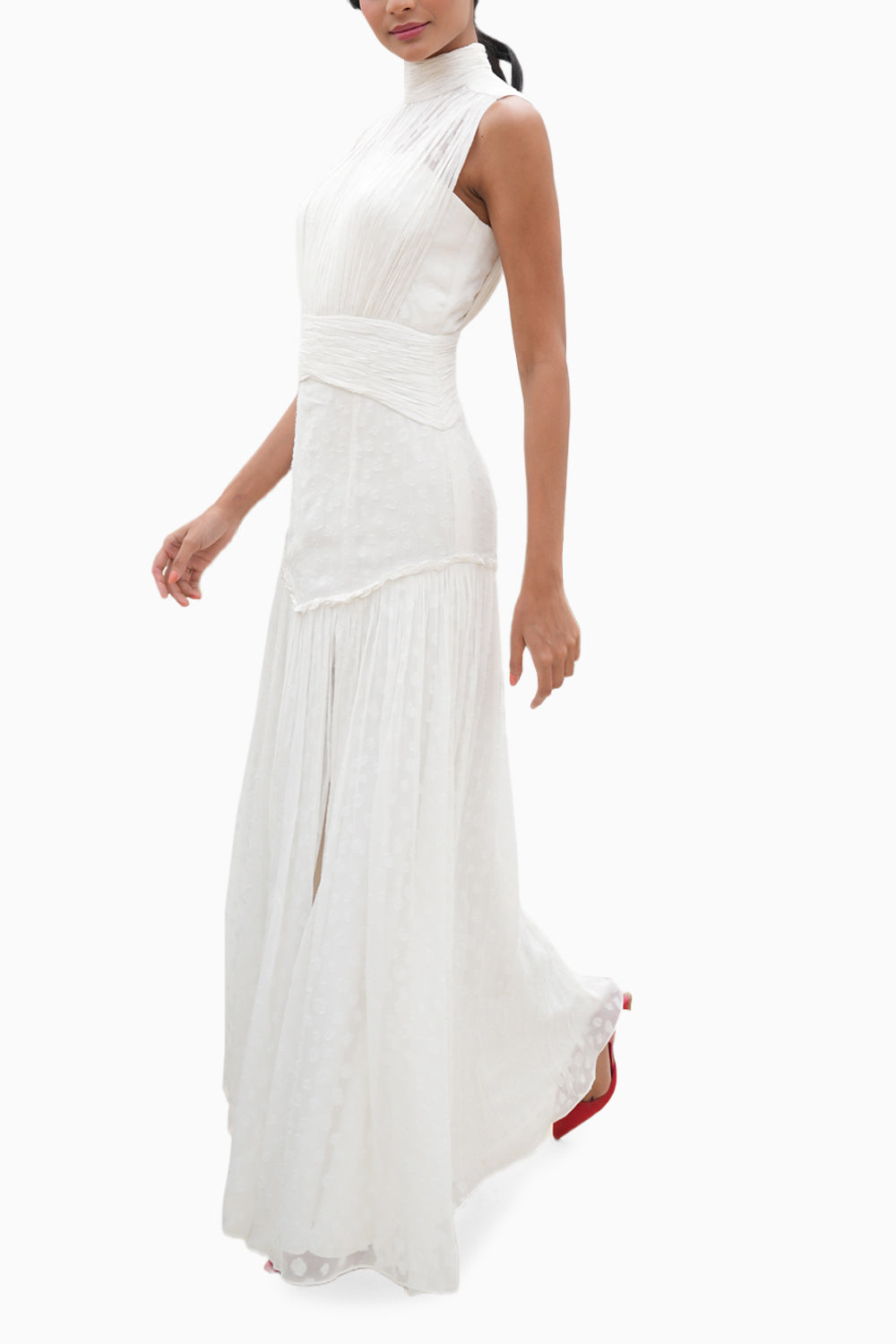 Peru Breeze White Midi Dress