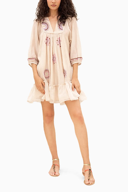Streets of Barcelona Neutral Maxi Dress