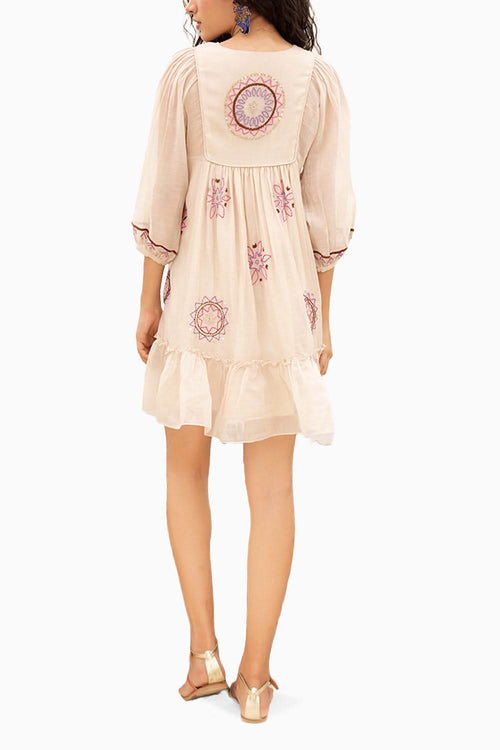 Streets of Barcelona Neutral Maxi Dress