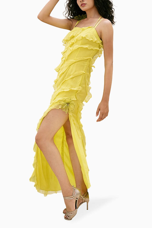 Mimosa Cyberlime Romance Maxi Dress