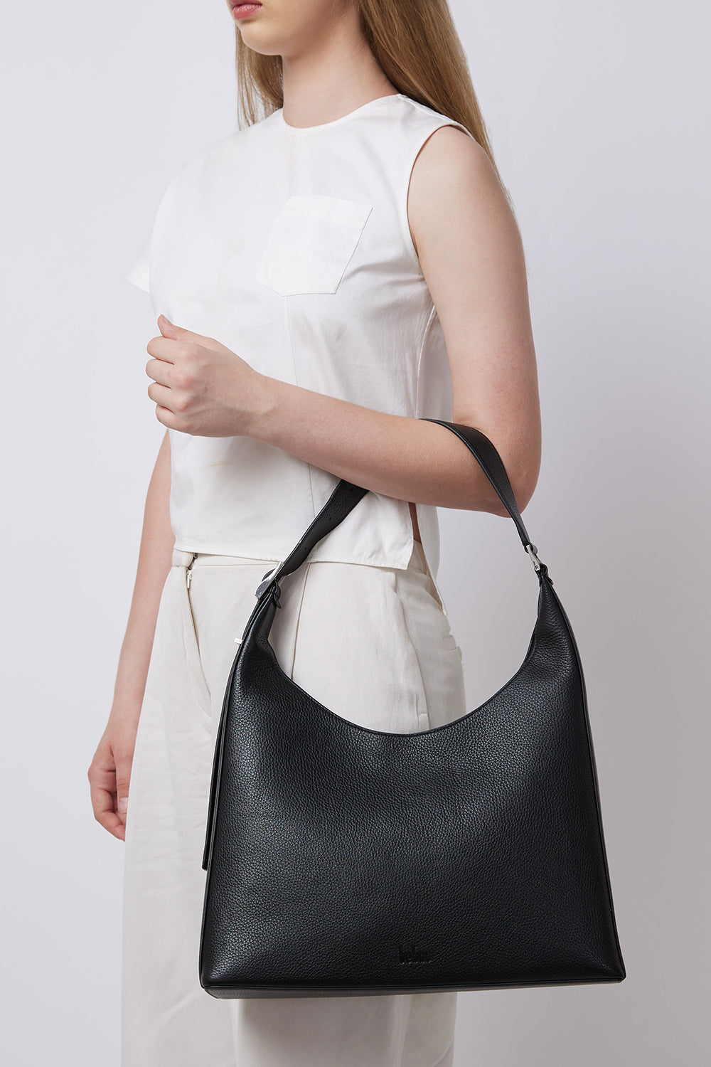 Danny Flatiron Pebble Black Large Bag