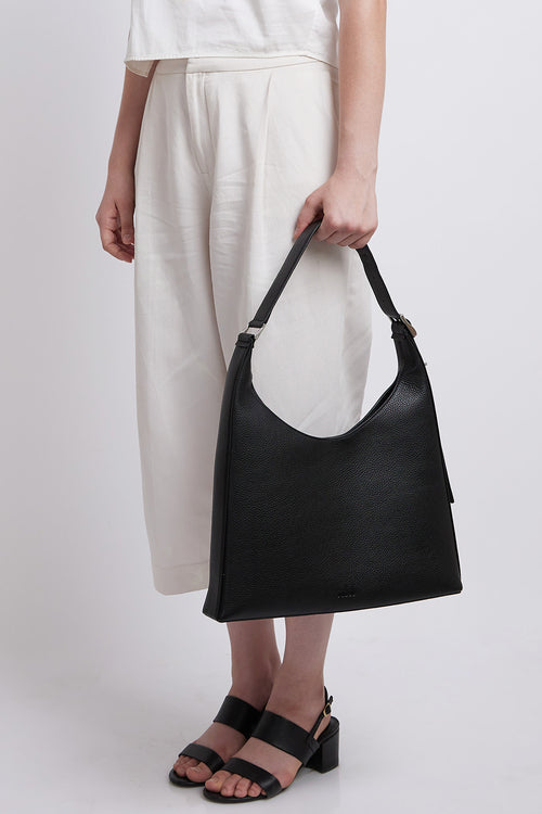 Danny Flatiron Pebble Black Large Bag