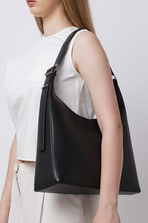 Danny Flatiron Pebble Black Large Bag