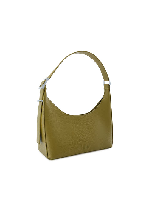 Danny Flatiron Pebble Olive Bag