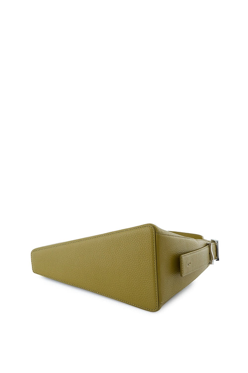 Danny Flatiron Pebble Olive Bag