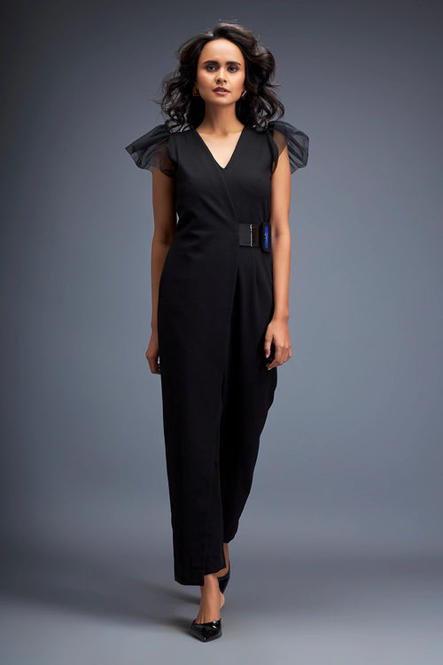 Black Jumpsuit With Belt