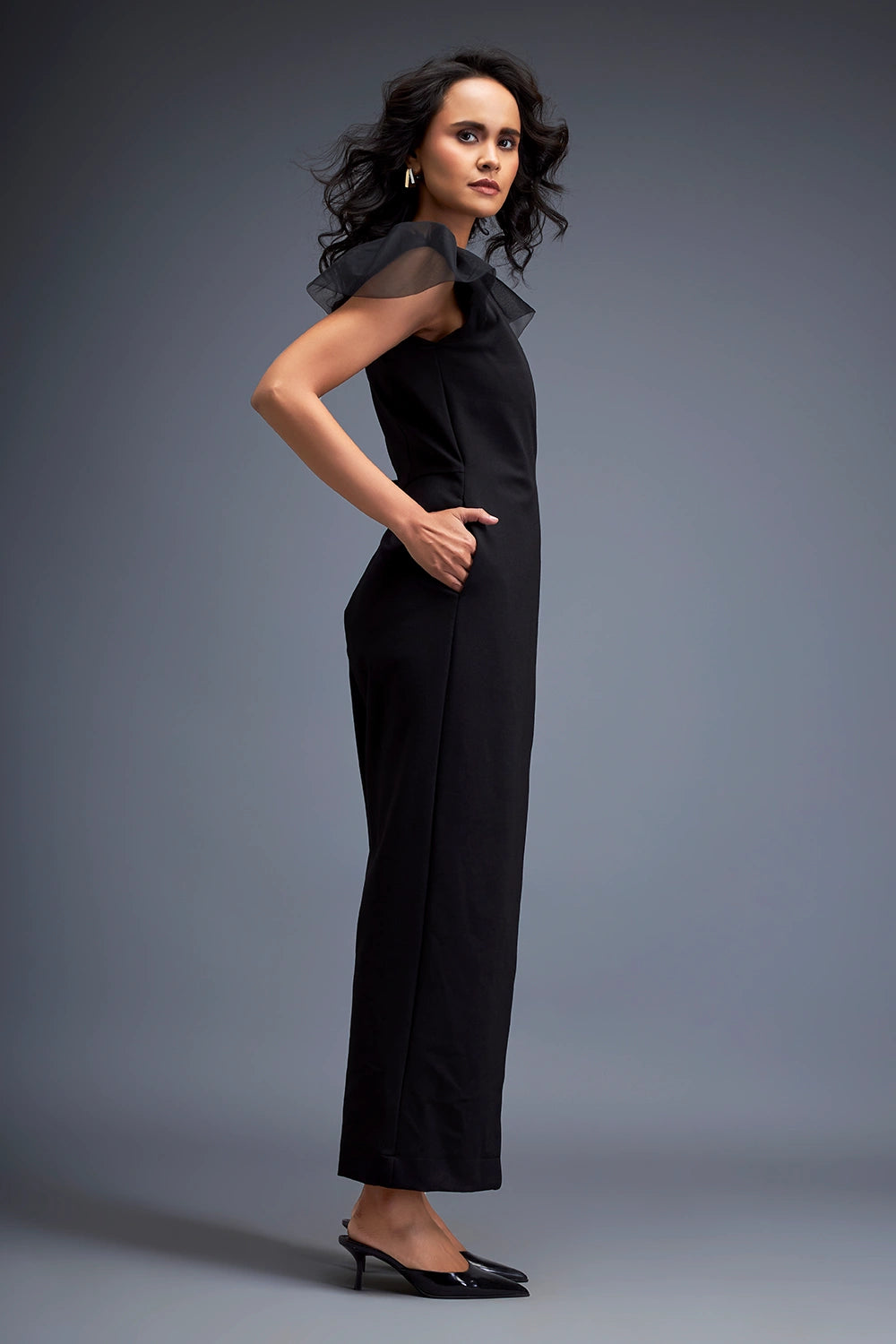 Black Jumpsuit With Belt