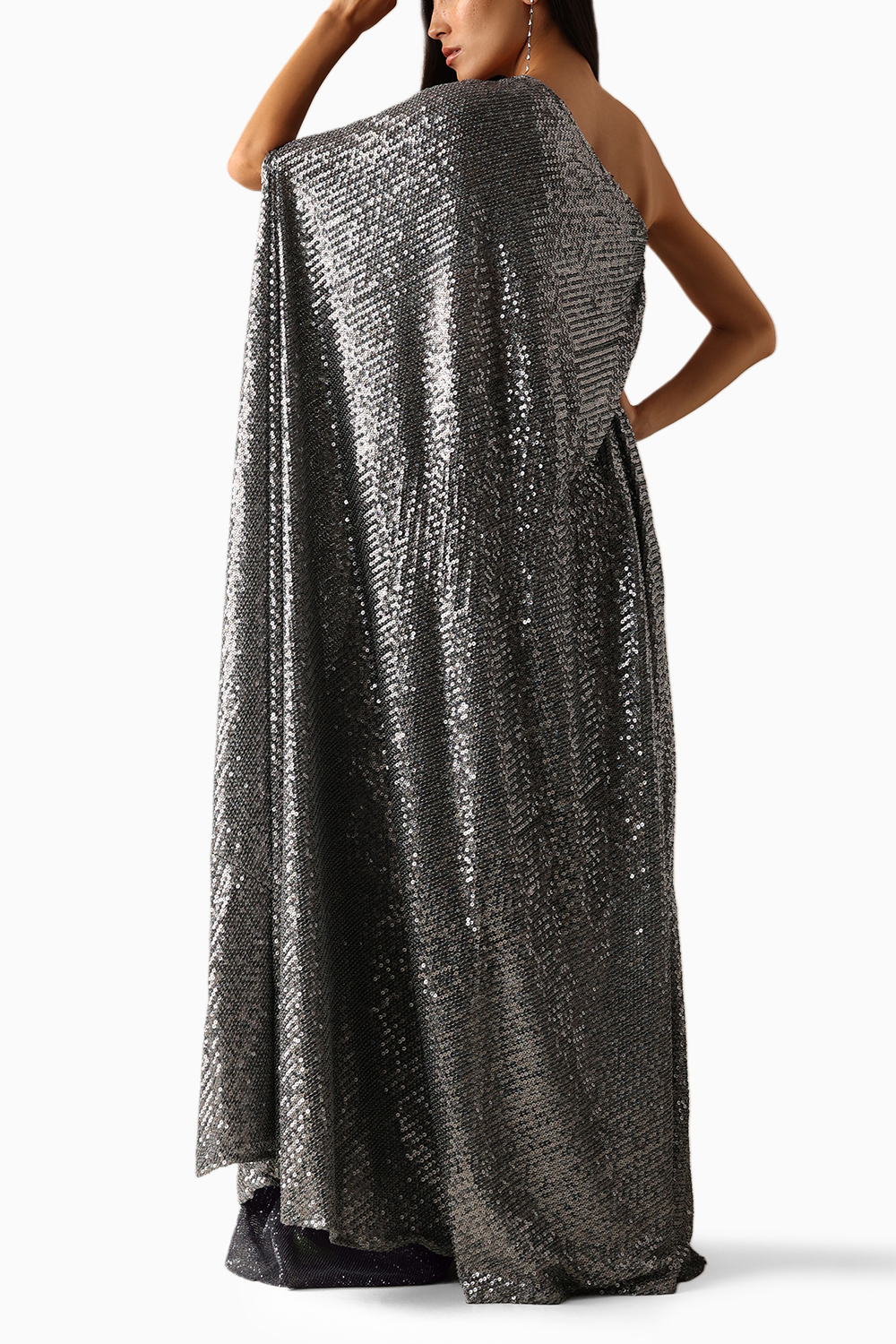 Dark Grey Bianka One Shoulder Long Top with Pants