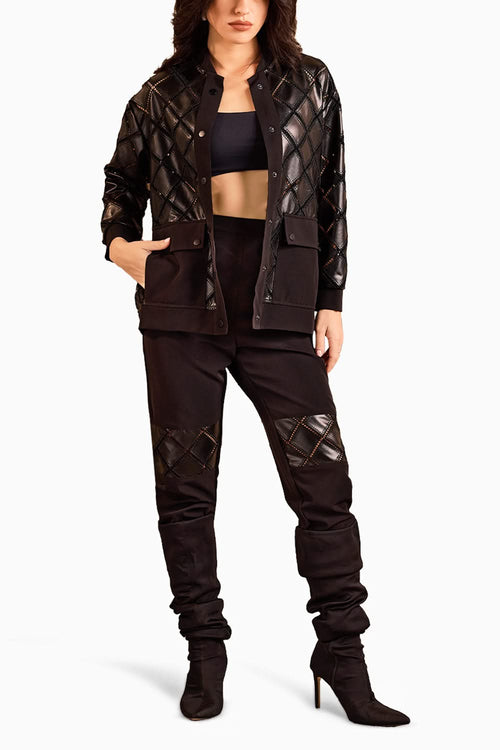 All-Black Bomber Co-ord Set