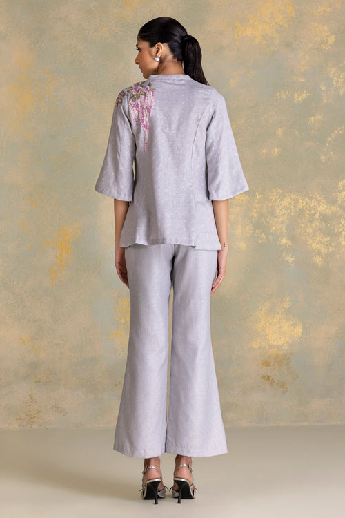 Delfina Peplum Shirt Co-ord Set