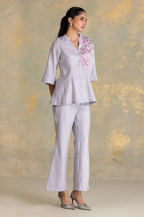 Delfina Peplum Shirt Co-ord Set