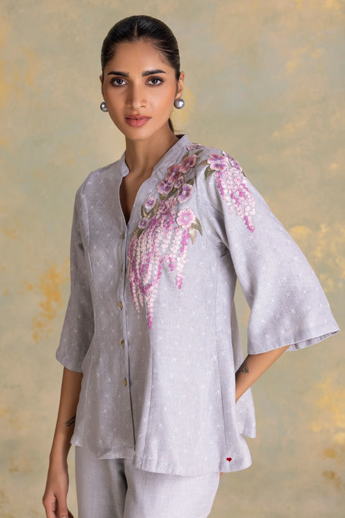 Delfina Peplum Shirt Co-ord Set