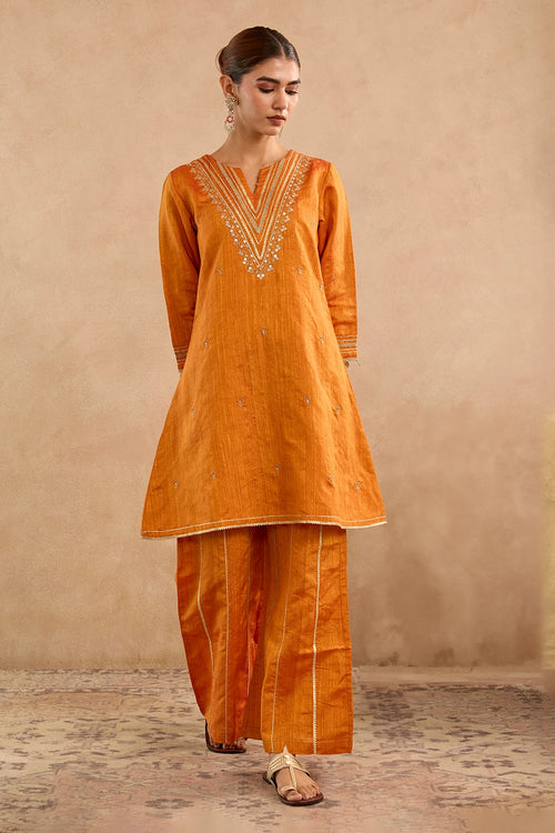 Amber Dahlia Dori Embroidered Kurta Set