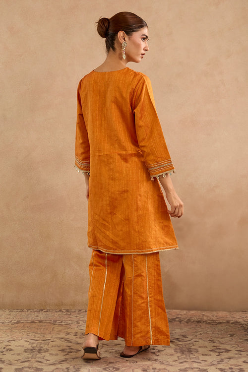Amber Dahlia Dori Embroidered Kurta Set