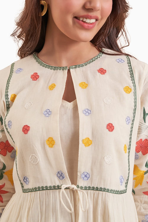 Diti Off White Kurta Set