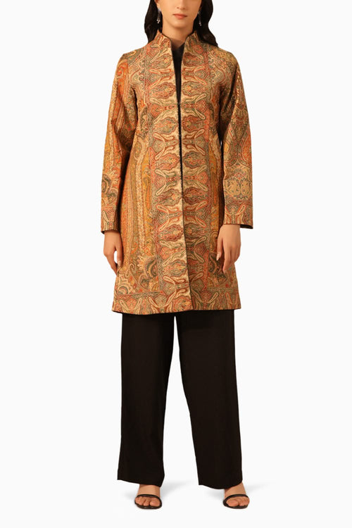 Myra Fine Wool Silk Full Jacket