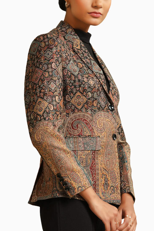 Raji Fine Wool Silk Full Jacket