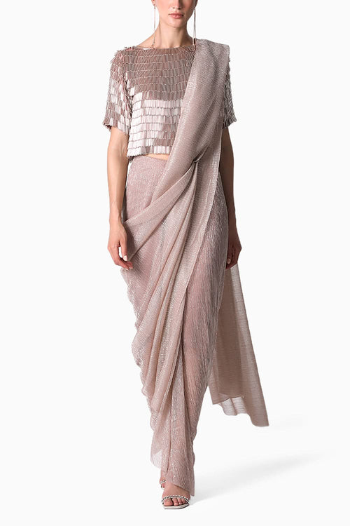 Swing Top with Pari Net Sari
