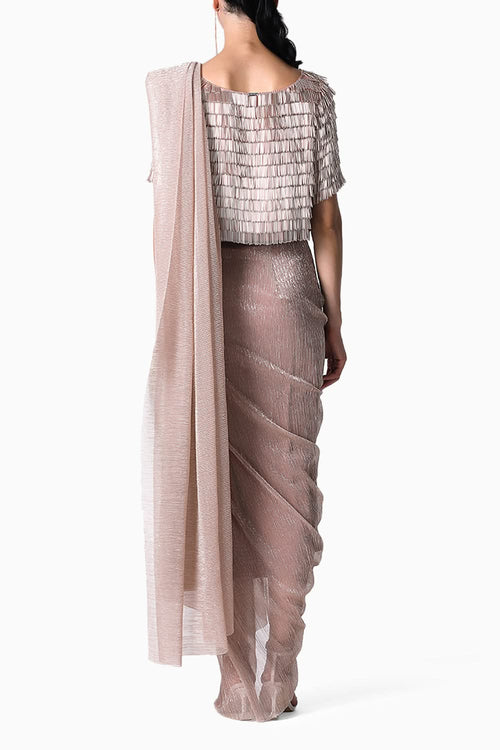 Swing Top with Pari Net Sari