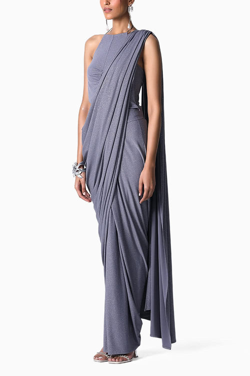 A Line Halter Top with Star Sari