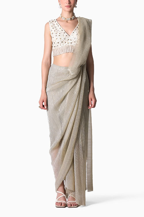 Avis Blouse with Pari Net Sari