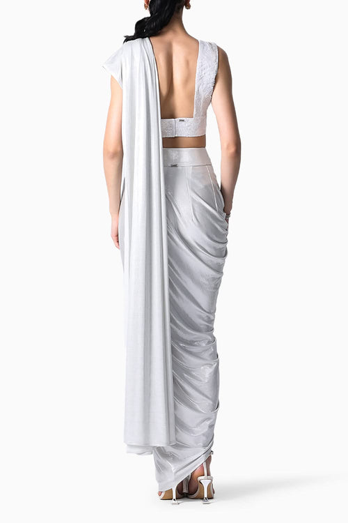 APS Blouse with Waterfall Sari