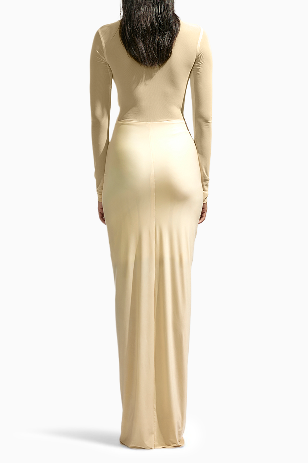 Rune Ivory Drape Ruched Dress