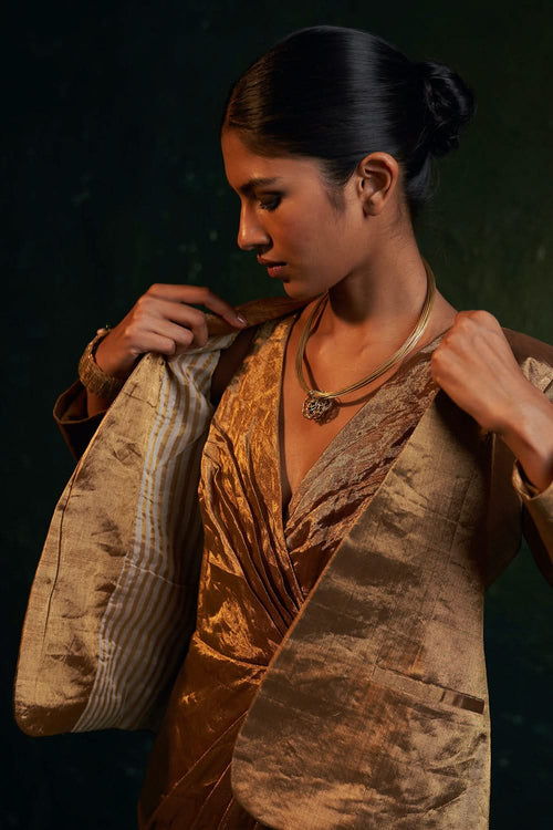 Midas Gold Tissue Blazer