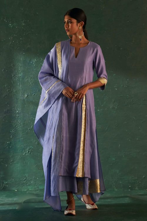 Midas Lavender Chanderi Kurta