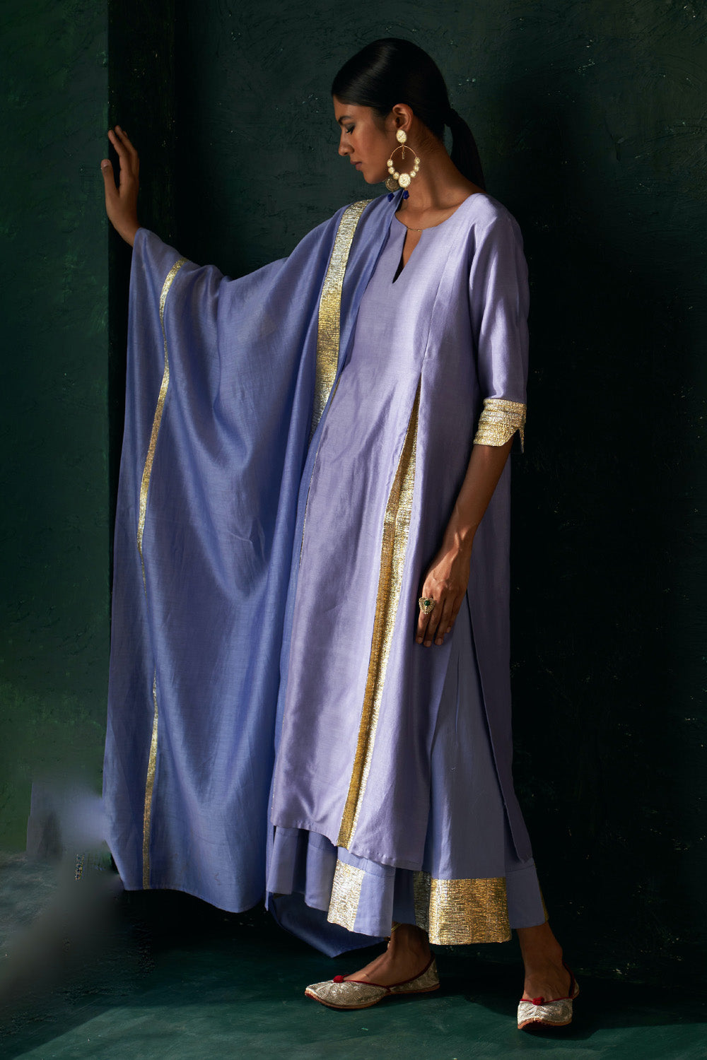 Midas Lavender Chanderi Kurta