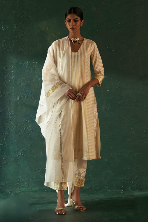 Midas Ivory Stripe Kurta