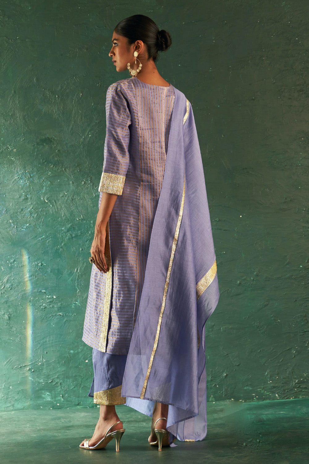 Midas Lavender Stripes Kurta