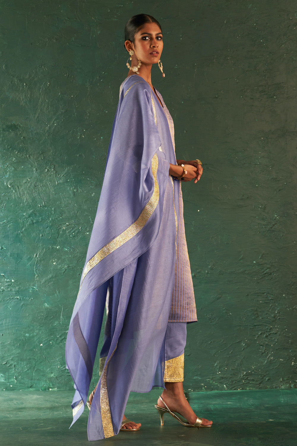 Midas Lavender Stripes Kurta