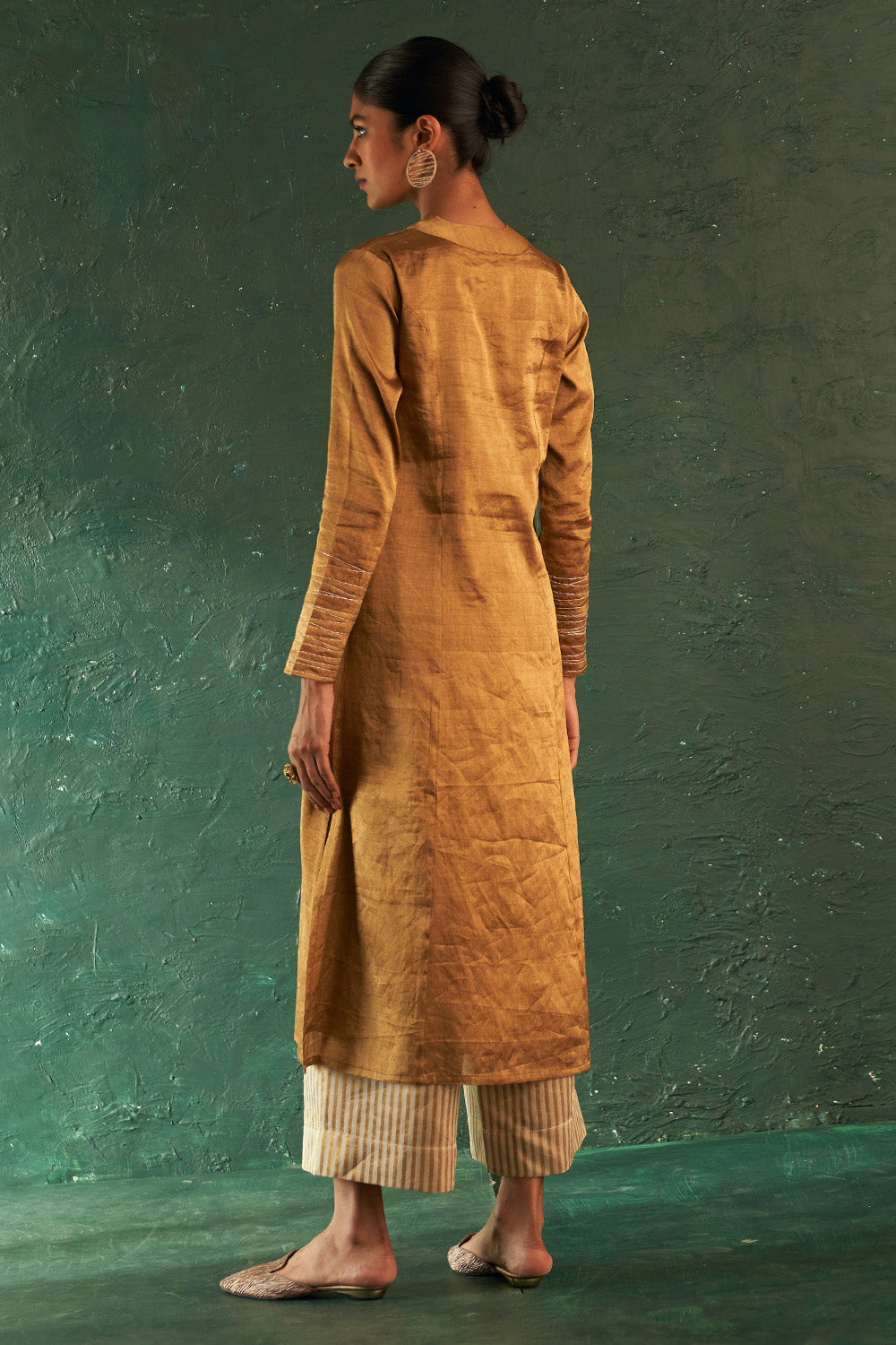 Midas Gold Tissue Kurta Set