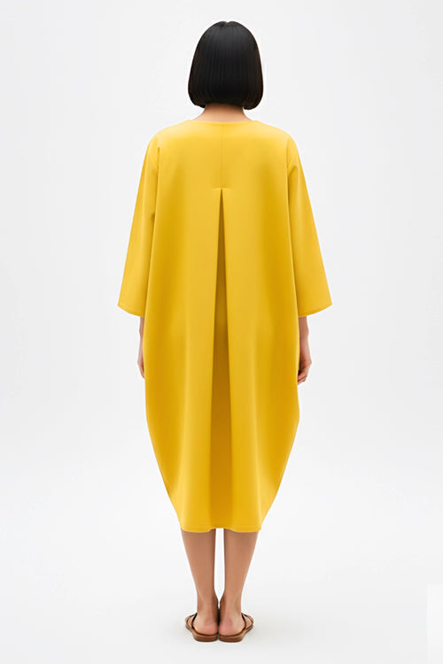 Mango Yellow-Tuscan Red Midi Dress