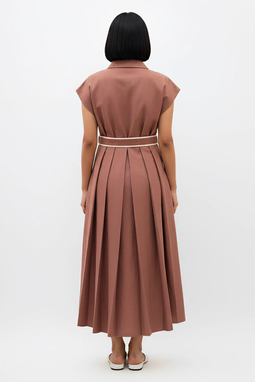 Tuscan Red-Ivory Skater Dress