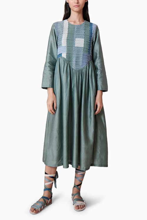 Textured Yoke Dress