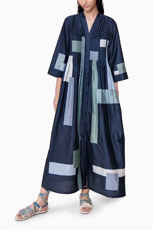 Patchwork Midi Dress