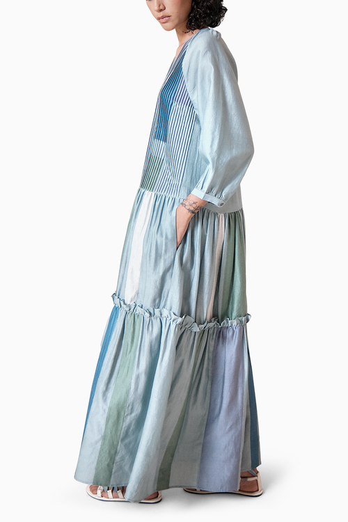 Tiered Patchwork Dress