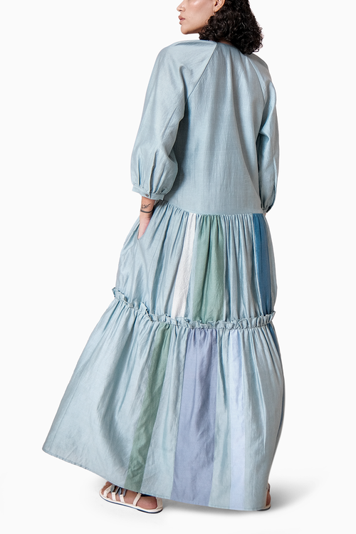 Tiered Patchwork Dress