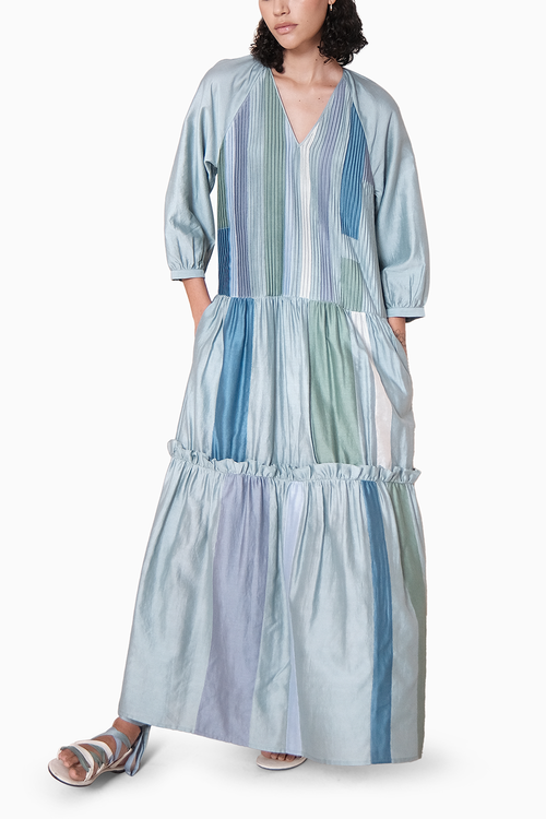 Tiered Patchwork Dress