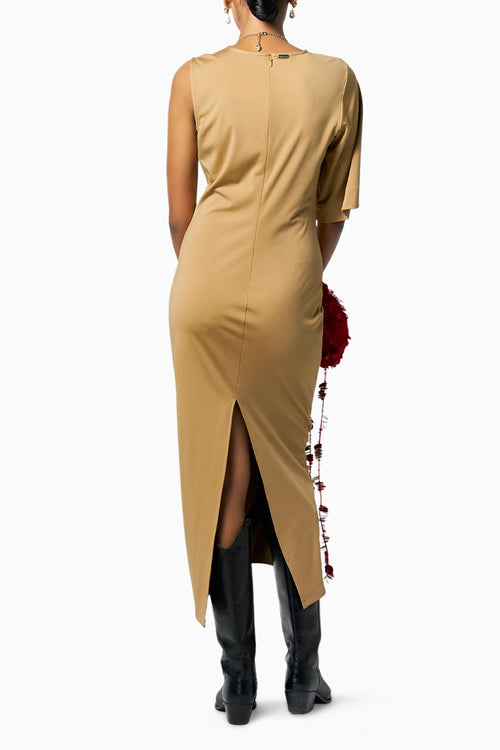 Pin Beige Dress