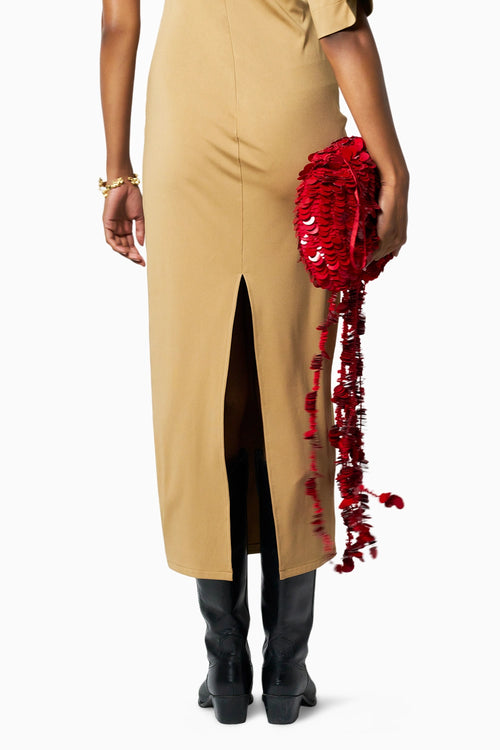 Pin Beige Dress