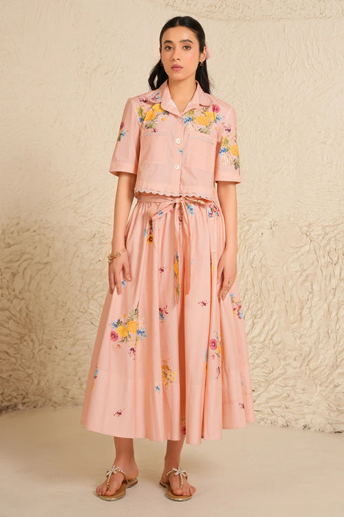 Soft Bloom Skirt Set