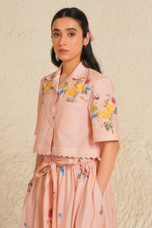 Soft Bloom Skirt Set